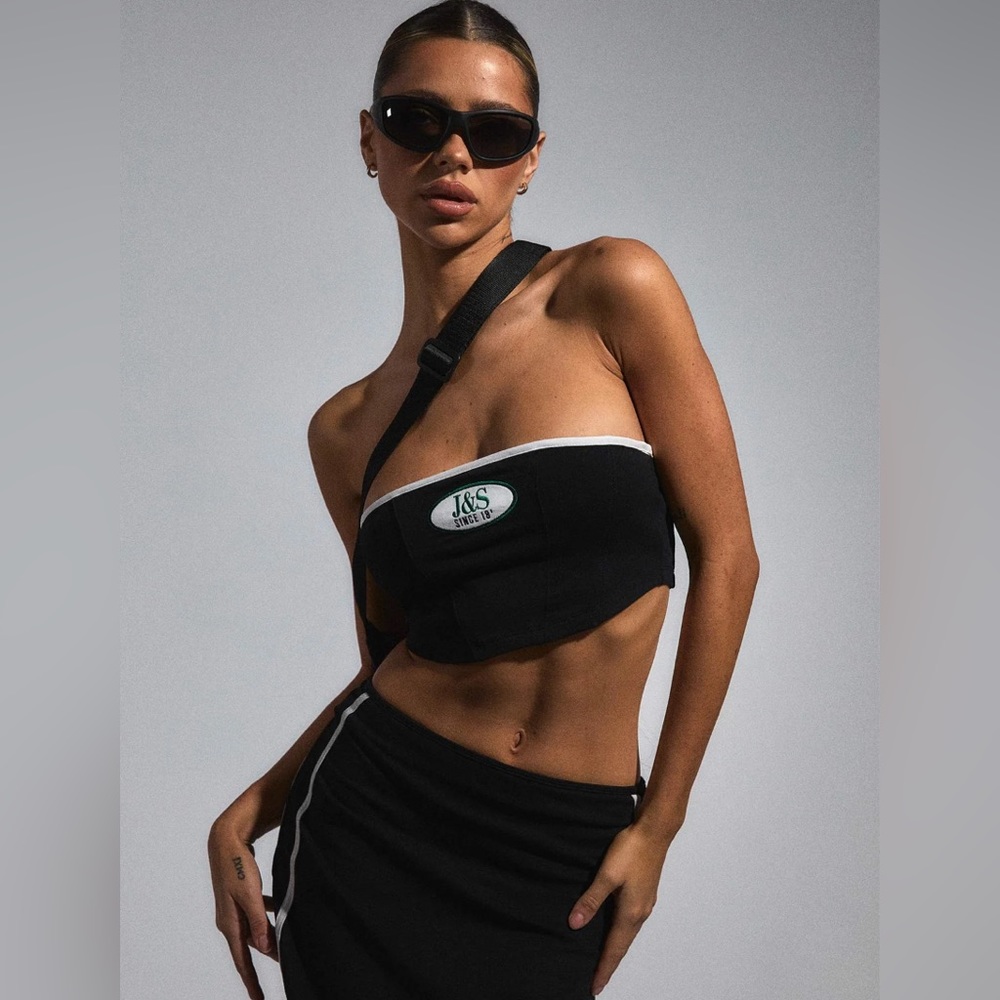 NWT Jagger & Stone BIANCA BOOB TUBE BLACK |Size 12